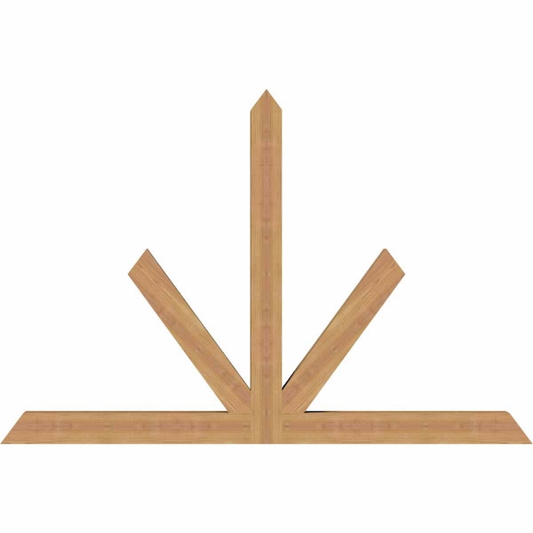 Ekena Millwork Saratoga Timber Gable Bracket, Western Red Cedar, 60"W x 40"H x 3 1/2"D x 3 1/2"F, 16/12 Pitch GBW060X40X0404SAR00SWR - main